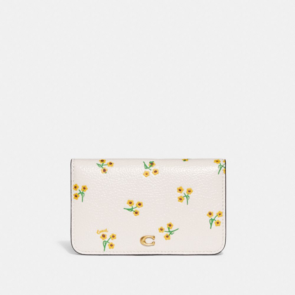 SLIM CARD CASE WITH FLORAL PRINT