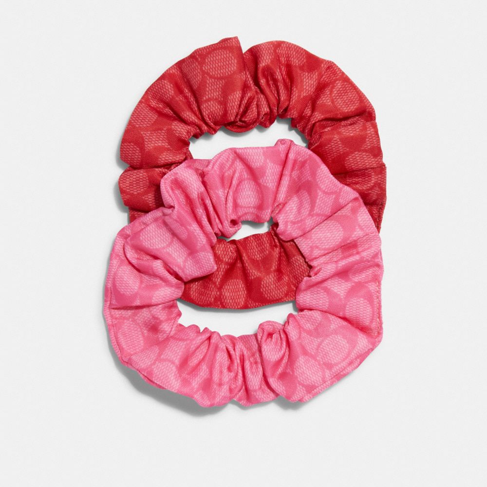 Colorblock Signature Scrunchies - CA829 - MULTI