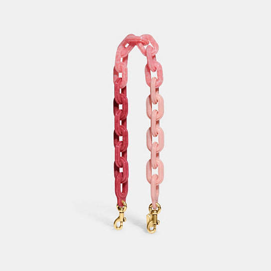 CA836 - Short Chain Strap With Recycled Resin Brass/Multi