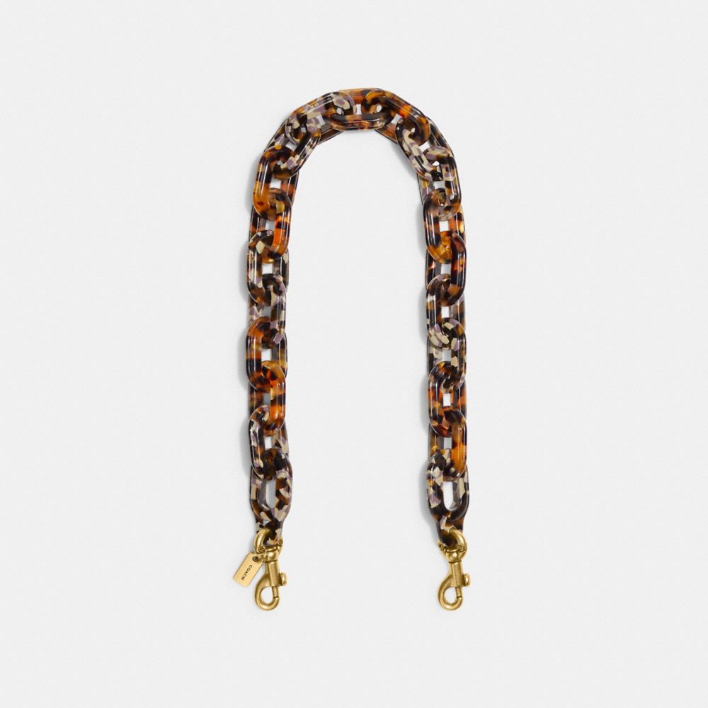 CA836 - Short Chain Strap With Recycled Resin B4/Tortoise Multi