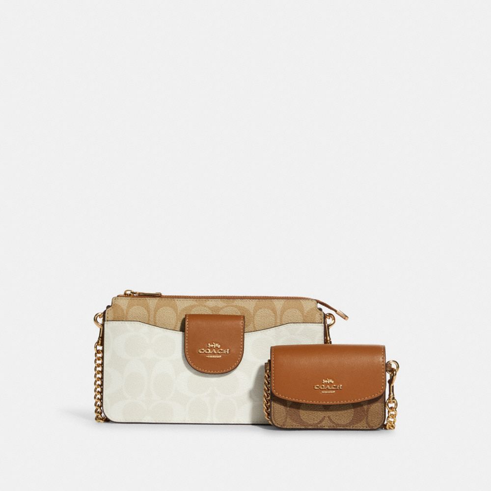 COACH POPPY CROSSBODY IN COLORBLOCK SIGNATURE CANVAS / Yomi's