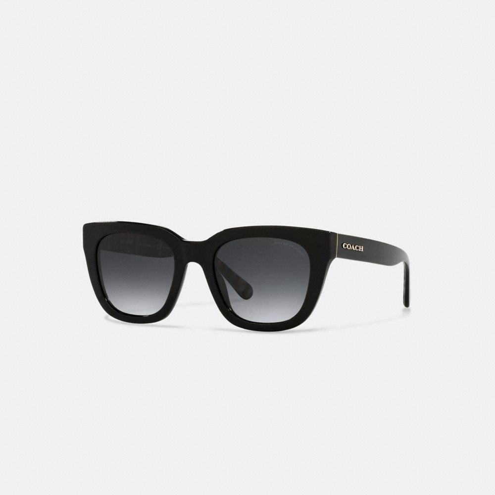 CA911 - Legacy Stripe Square Sunglasses Black