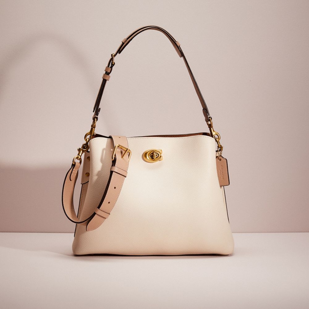 CA928 - Restored Willow Shoulder Bag In Colorblock Pewter/Taupe Multi