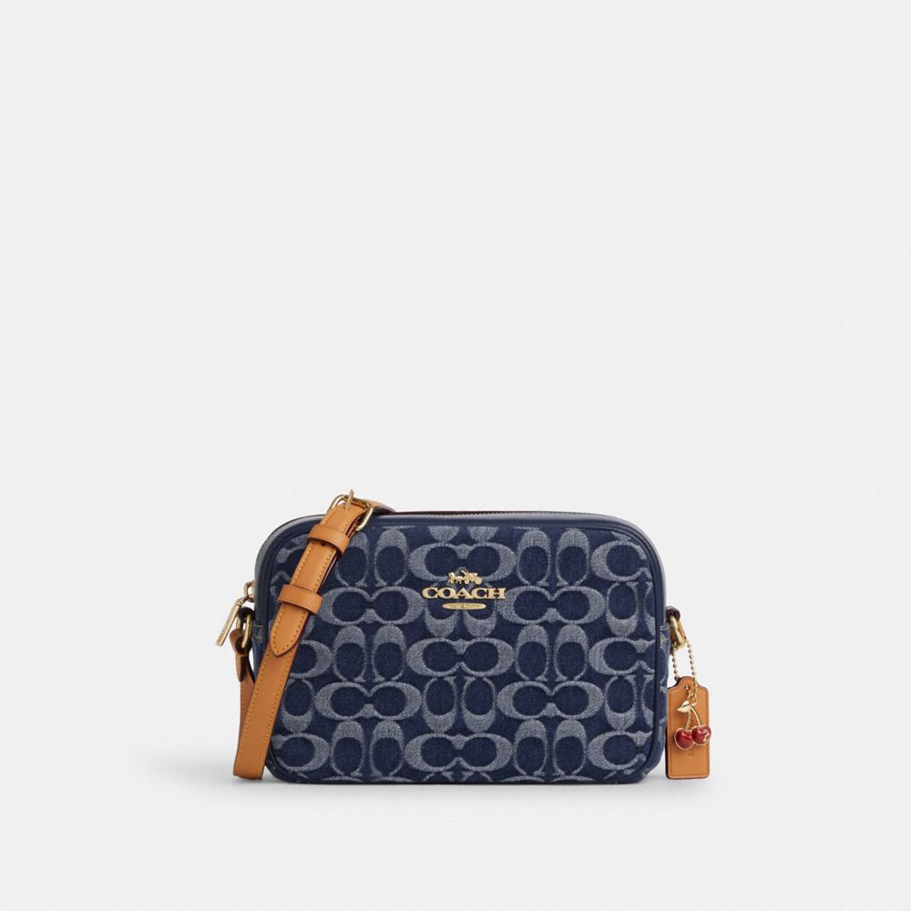 COACH CAA74 Jamie Camera Bag In Signature Denim GOLD/DEN GOLD/NATURAL