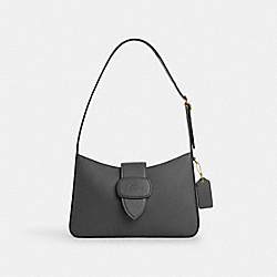 Eliza Shoulder Bag With Zipper Closure - CAA92 - Gold/Charcoal