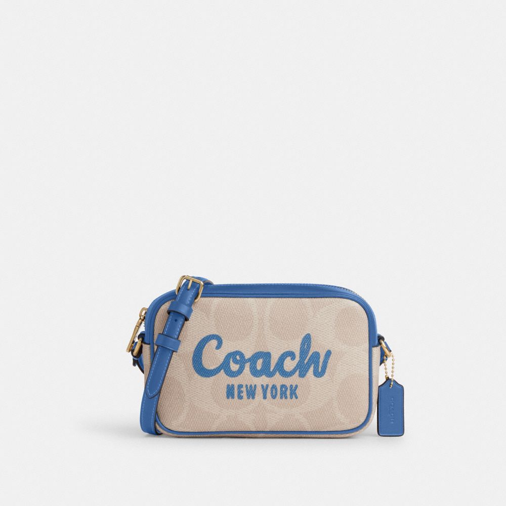 COACH CAB09 Mini Jamie Camera Bag In Signature Canvas With Coach Print GOLD/SAND/PACIFIC BRIGHT MINERAL
