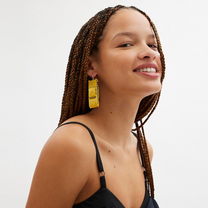 PAVÉ TAXI CAB SINGLE EARRING