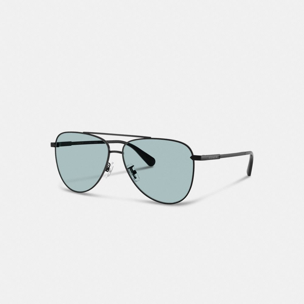 C Hardware Metal Pilot Sunglasses - CAE96 - Black/Blue