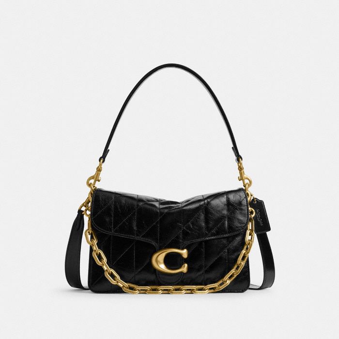 CHAIN TABBY SHOULDER BAG WITH QUILTING
