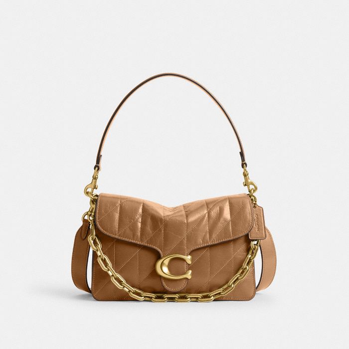 CHAIN TABBY SHOULDER BAG WITH QUILTING