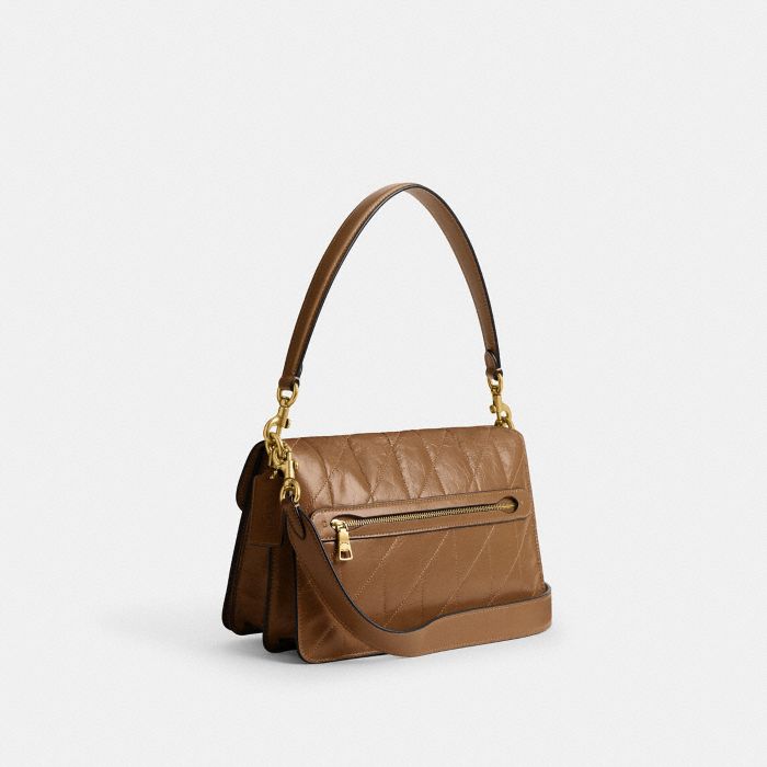 CHAIN TABBY SHOULDER BAG WITH QUILTING
