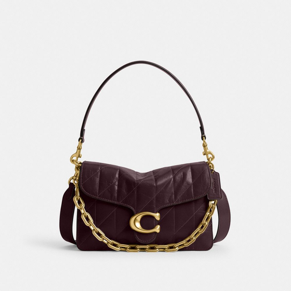 CHAIN TABBY 絎縫裝飾鏈條單肩手袋