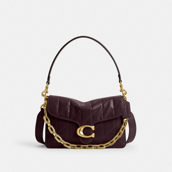 CHAIN TABBY SHOULDER BAG WITH QUILTING