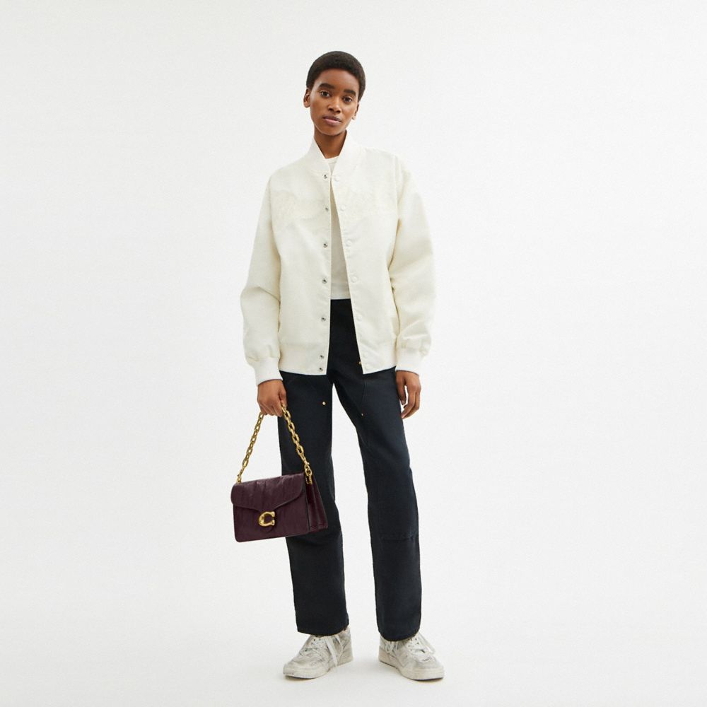 CHAIN TABBY 絎縫裝飾鏈條單肩手袋