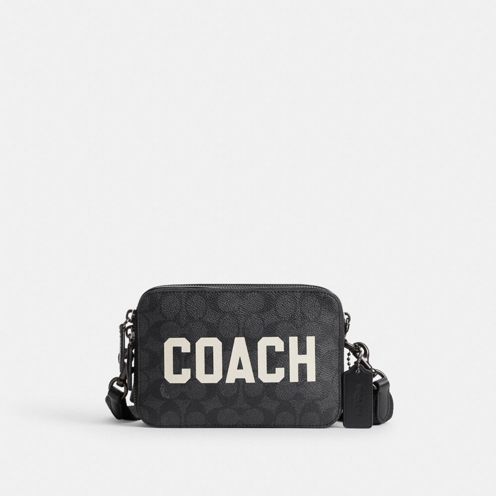 COACH CAF83 Charter Crossbody Bag 19 In Signature Canvas With Coach Graphic CHARCOAL MULTI