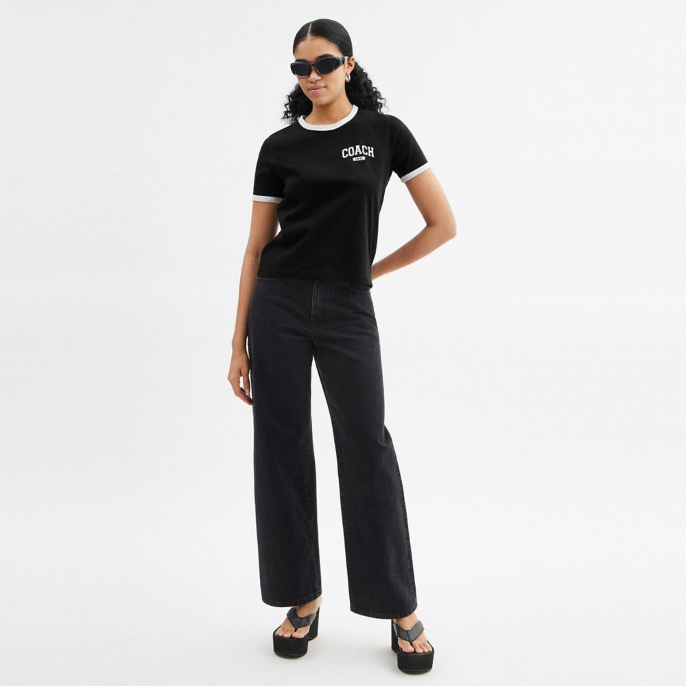 SPORTY SIGNATURE CLASSIC 70'S T-SHIRT IN ORGANIC COTTON