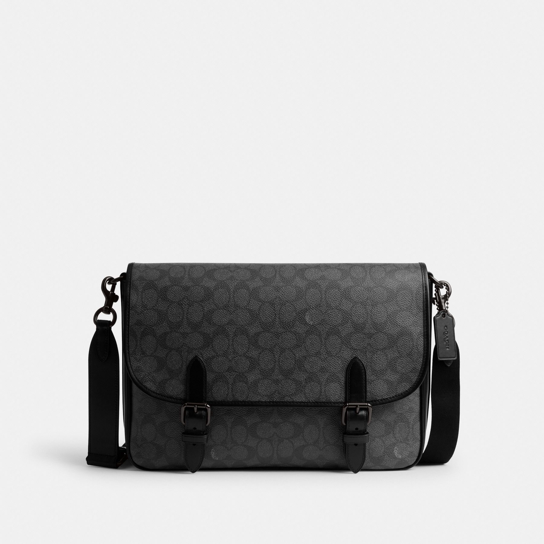 HITCH MESSENER 經典SIGNATURE 帆布斜背手袋| COACH 官方網站Official page