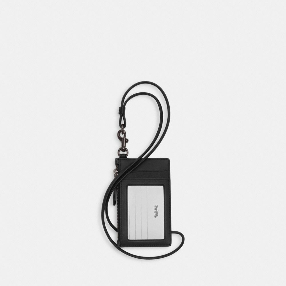 ZIP LANYARD CARD CASE IN SIGNATURE CANVAS