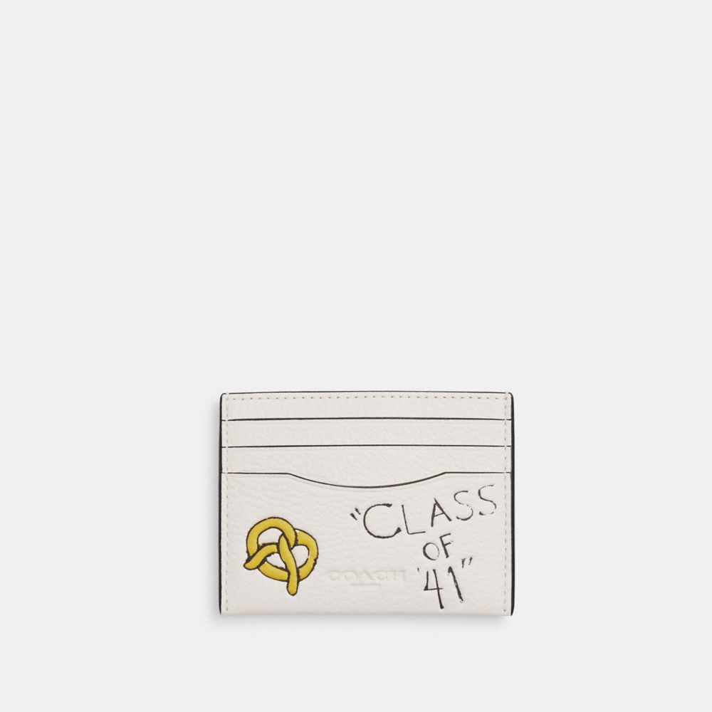 Slim Id Card Case With Sketch Print - CAJ48 - Chalk Multi
