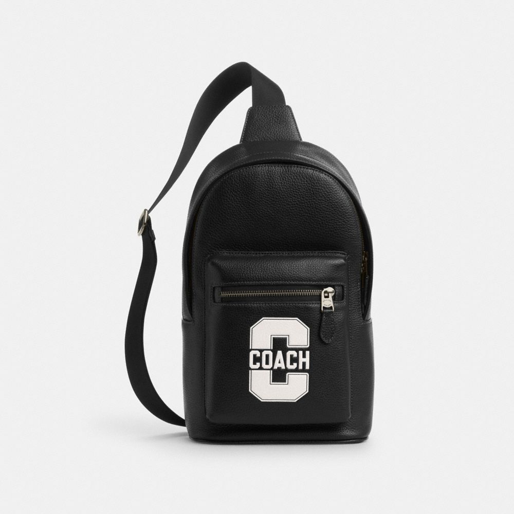 West Pack With Varsity Motif - CAJ60 - Gunmetal/Black/Chalk