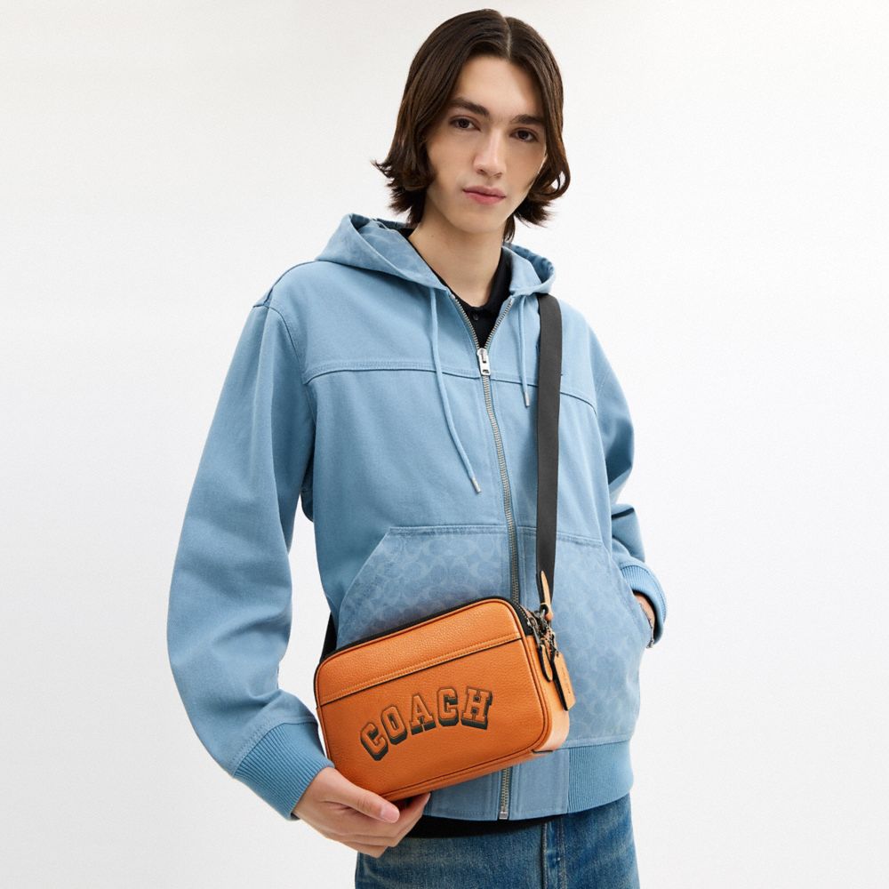 GRAHAM CROSSBODY BAG WITH VARSITY MOTIF