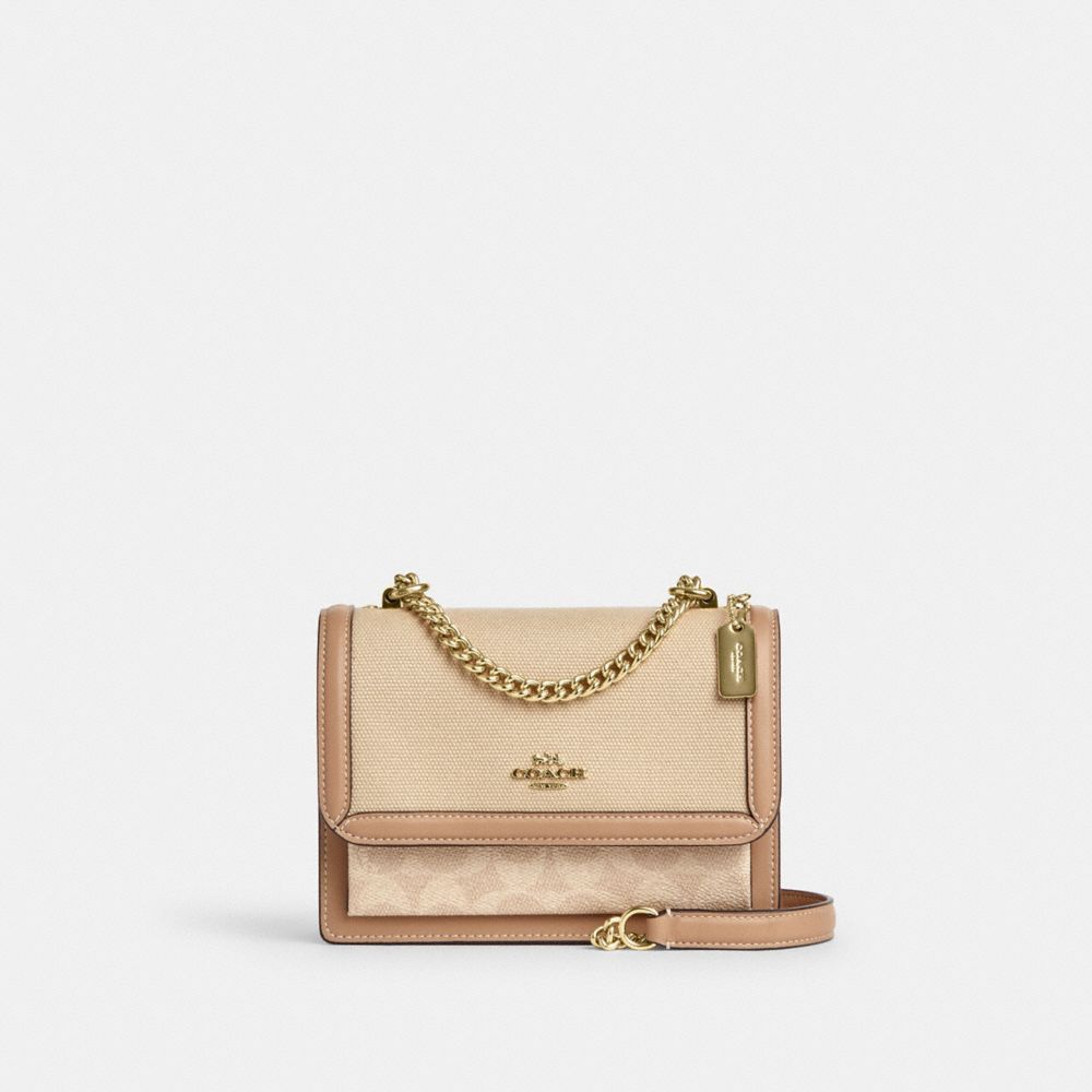 COACH CAK08 Mini Klare Crossbody Bag In Colorblock Signature Canvas IM/DARK NATURAL MULTI