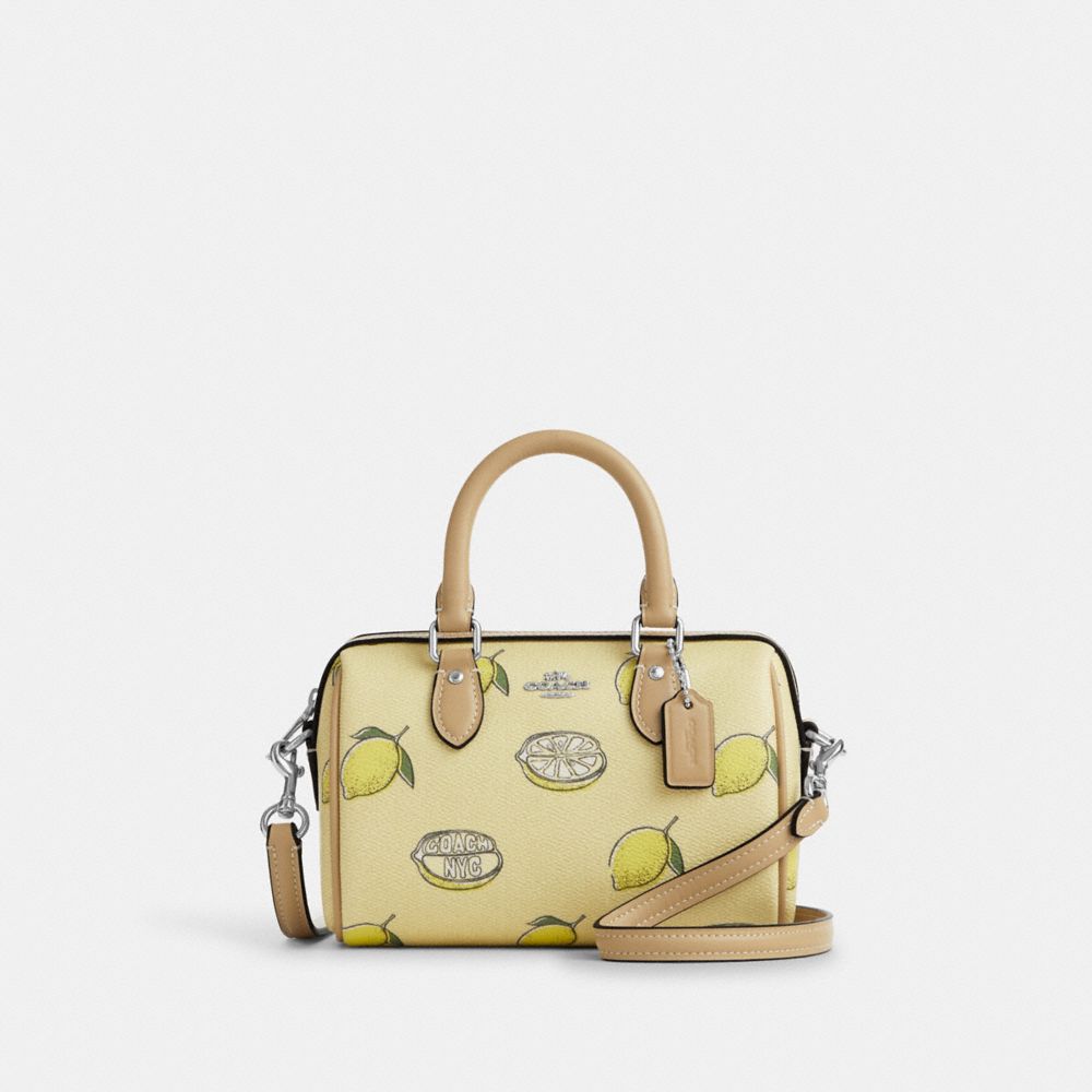 Mini Rowan Crossbody Bag With Lemon Print - CAL19 - Sv/Garden Glade Multi