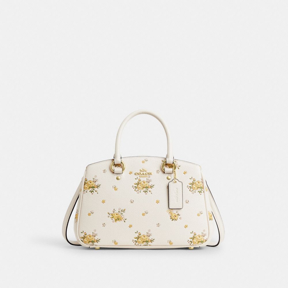 Savannah Small Carryall Bag With Floral Print - CAL42 - Gold/Chalk Multi
