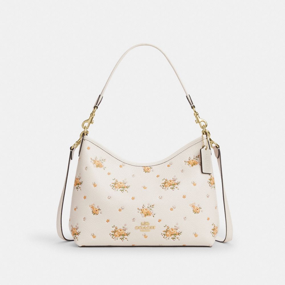 Laurel Shoulder Bag With Floral Print - CAL43 - Gold/Chalk Multi