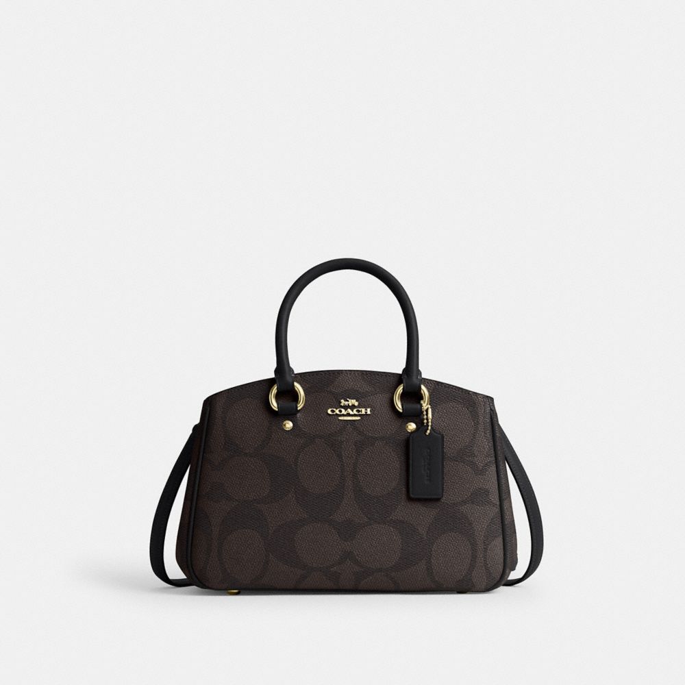 COACH CAL53 Savannah Small Carryall Bag In Signature Canvas GOLD/WALNUT/BLACK