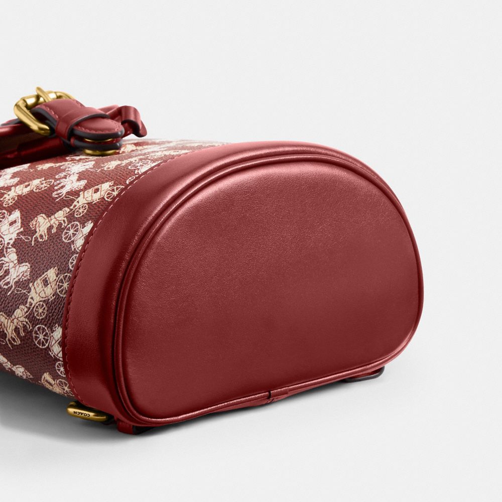 HARPER BACKPACK WITH HORSE AND CARRIAGE PRINT