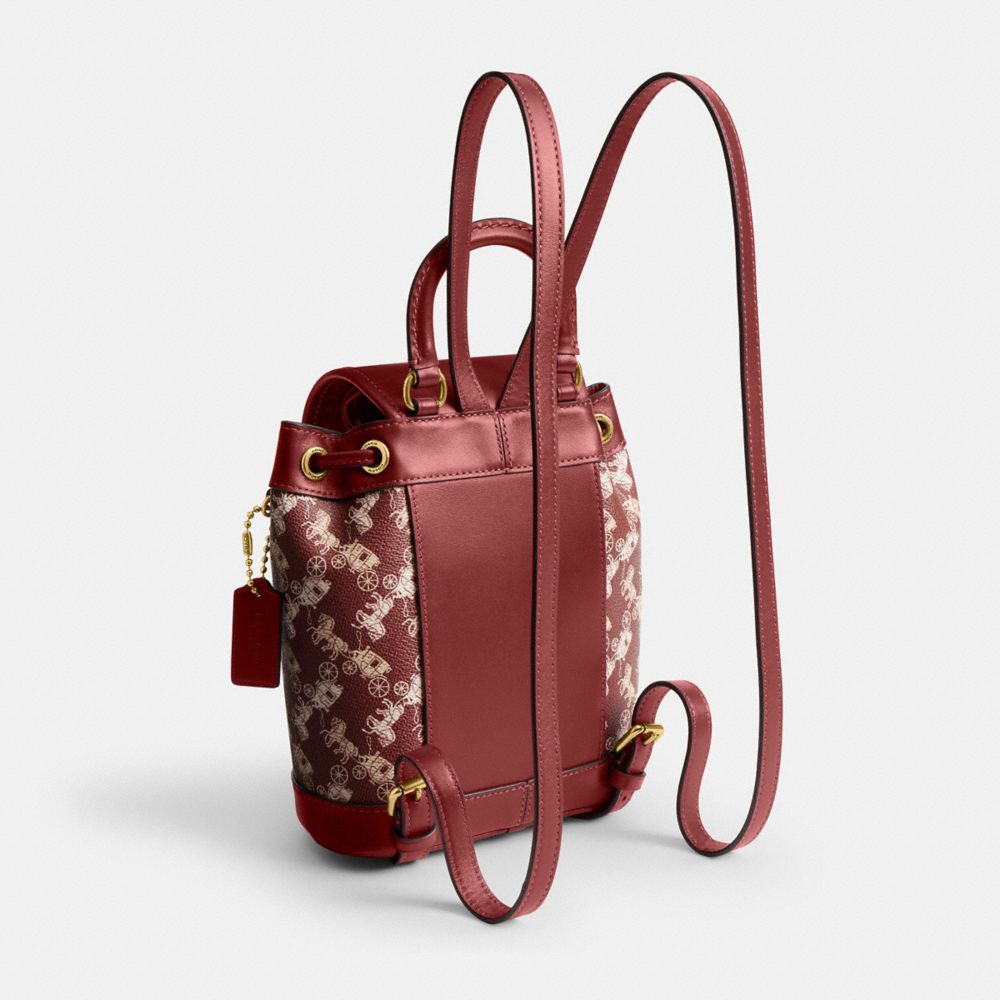 HARPER BACKPACK WITH HORSE AND CARRIAGE PRINT