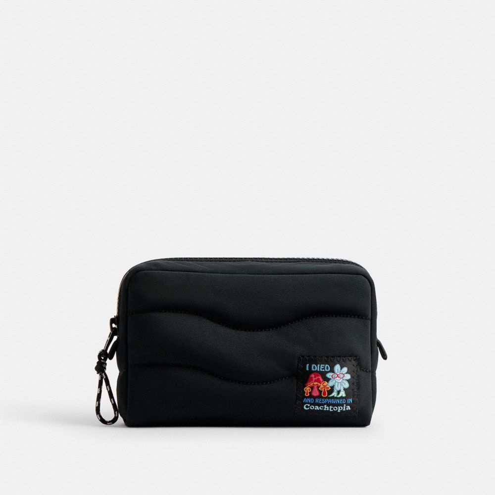 COACH CAN34 Coachtopia Loop Pouch In Recycled Polyester BLACK