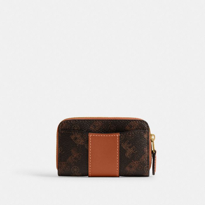 ESSENTIAL SMALL ZIP AROUND CARD CASE WITH HORSE AND CARRIAGE PRINT
