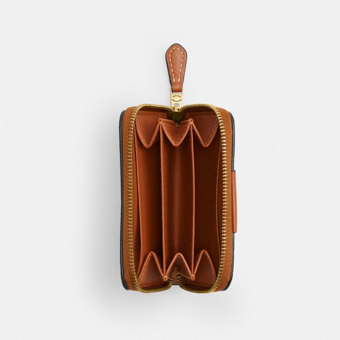 ESSENTIAL SMALL ZIP AROUND CARD CASE WITH HORSE AND CARRIAGE PRINT