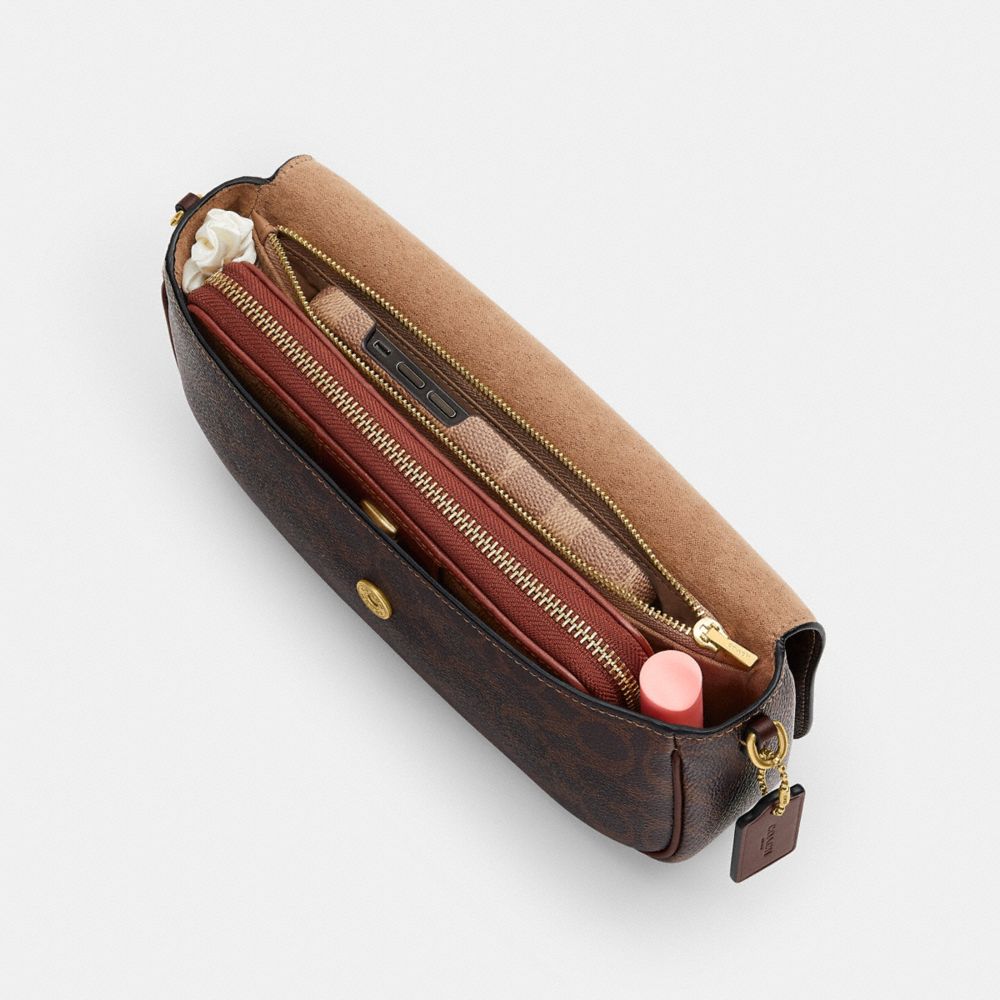 BROOK 經典 SIGNATURE 帆布翻蓋鏈條包