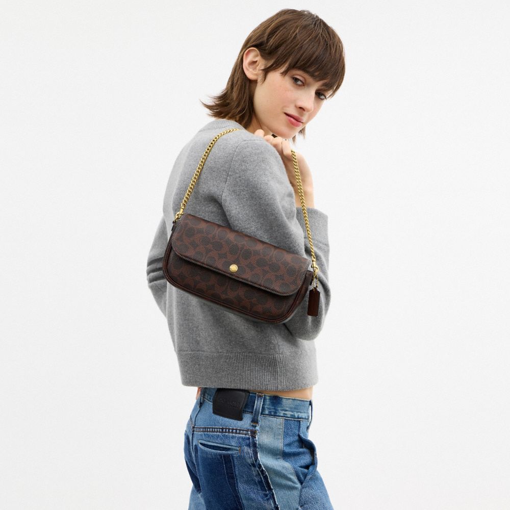 BROOK 經典 SIGNATURE 帆布翻蓋鏈條包