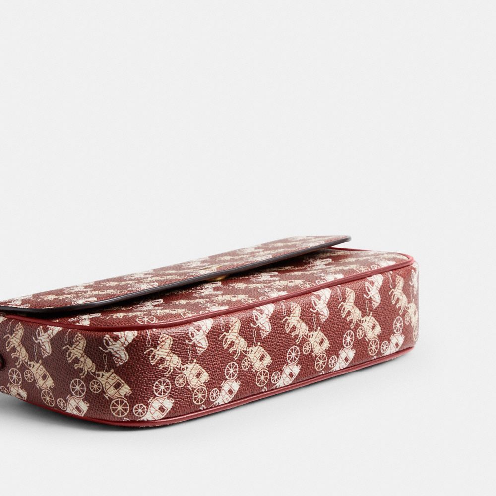 BROOK 馬車圖案印花 翻蓋鏈帶包