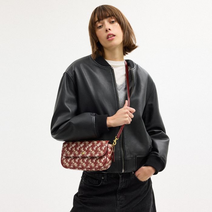 BROOK FLAP CHAIN BAG WITH HORSE AND CARRIAGE PRINT