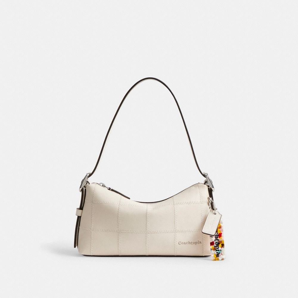 COACH CAO22 Alter/ego Small Shoulder Bag In Checkerboard Upcrafted Leather CHALK