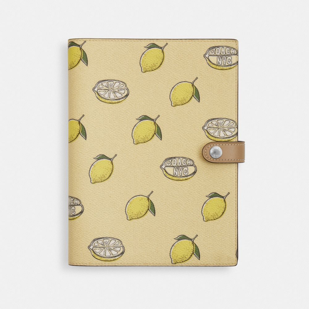 Notebook With Lemon Print - CAO42 - Sv/Garden Glade Multi