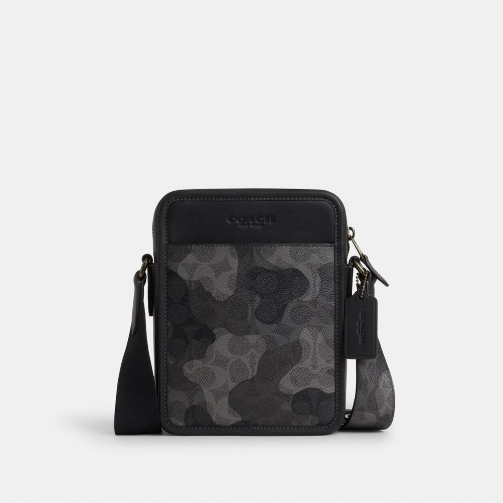 COACH CAO74 Sullivan Crossbody Bag In Signature Camo Print GUNMETAL/GREY MULTI