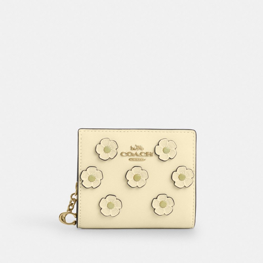 Snap Wallet With Floral Applique - CAP16 - Im/Moonlight