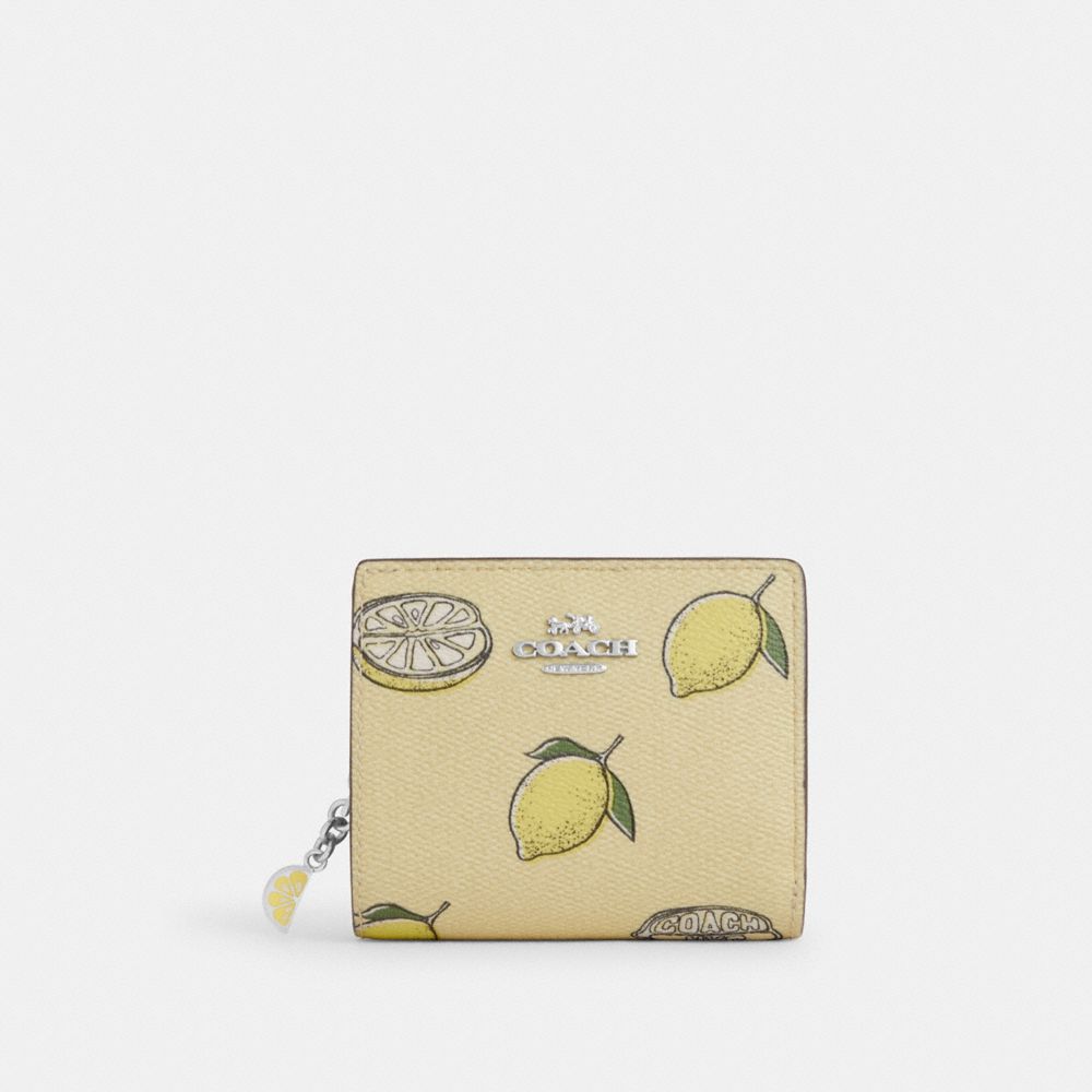 COACH CAP19 Snap Wallet With Lemon Print SV/GARDEN GLADE MULTI