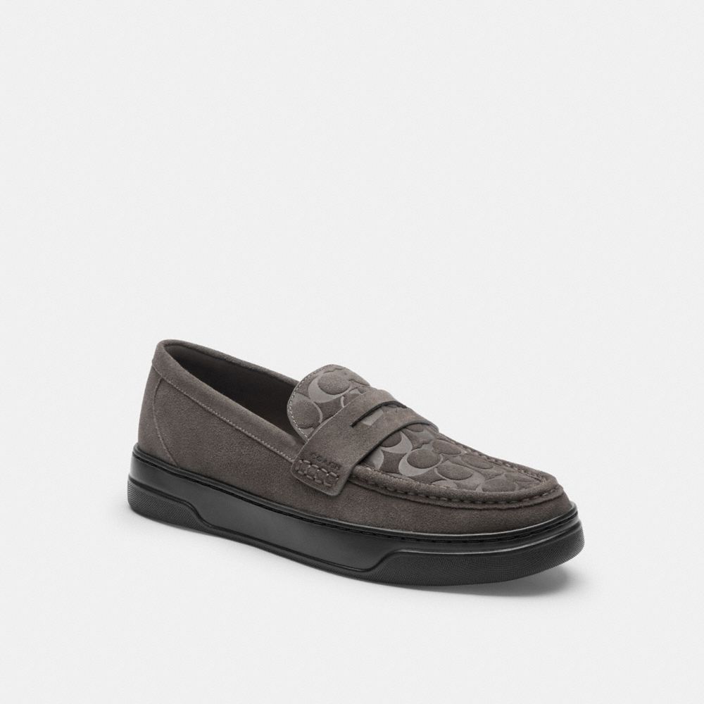 Hybrid Loafer With Signature Print - CAP42 - Charcoal