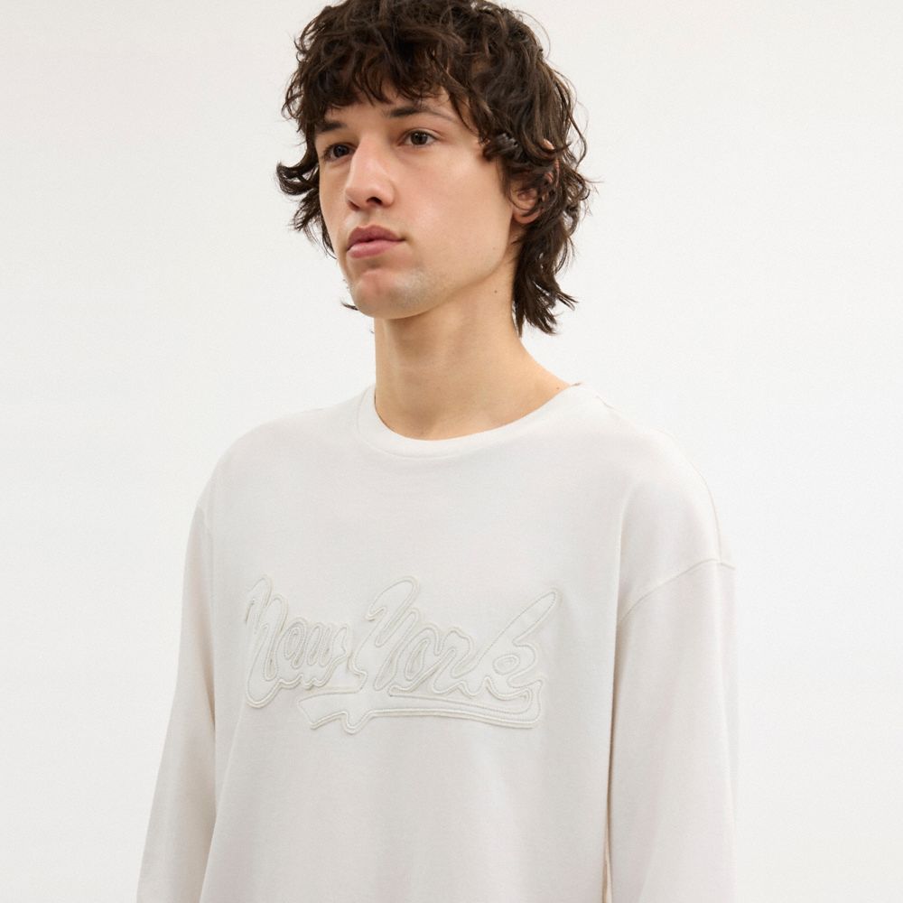 NEW YORK LONG SLEEVE T-SHIRT IN ORGANIC COTTON
