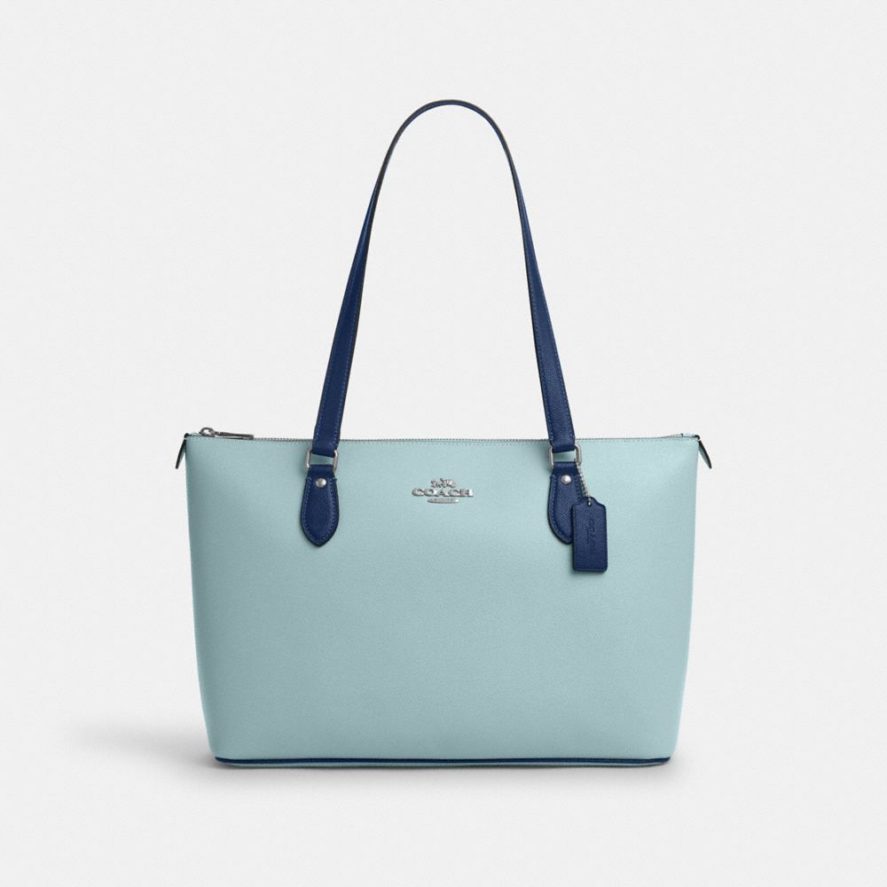 Gallery Tote Bag In Colorblock - CAR35 - Sv/Light Blue/Deep Blue