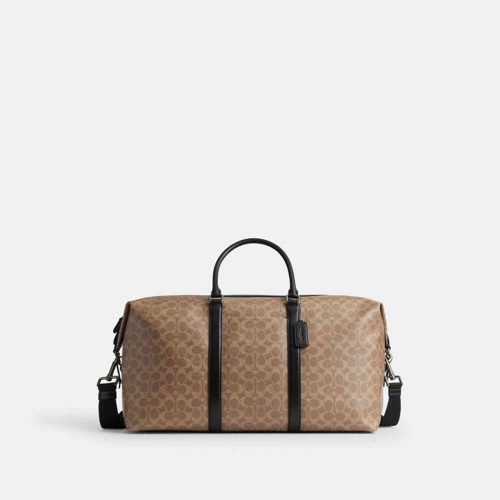 Trekker Bag 52 In Signature Canvas - CAR75 - Gunmetal/Tan/Black