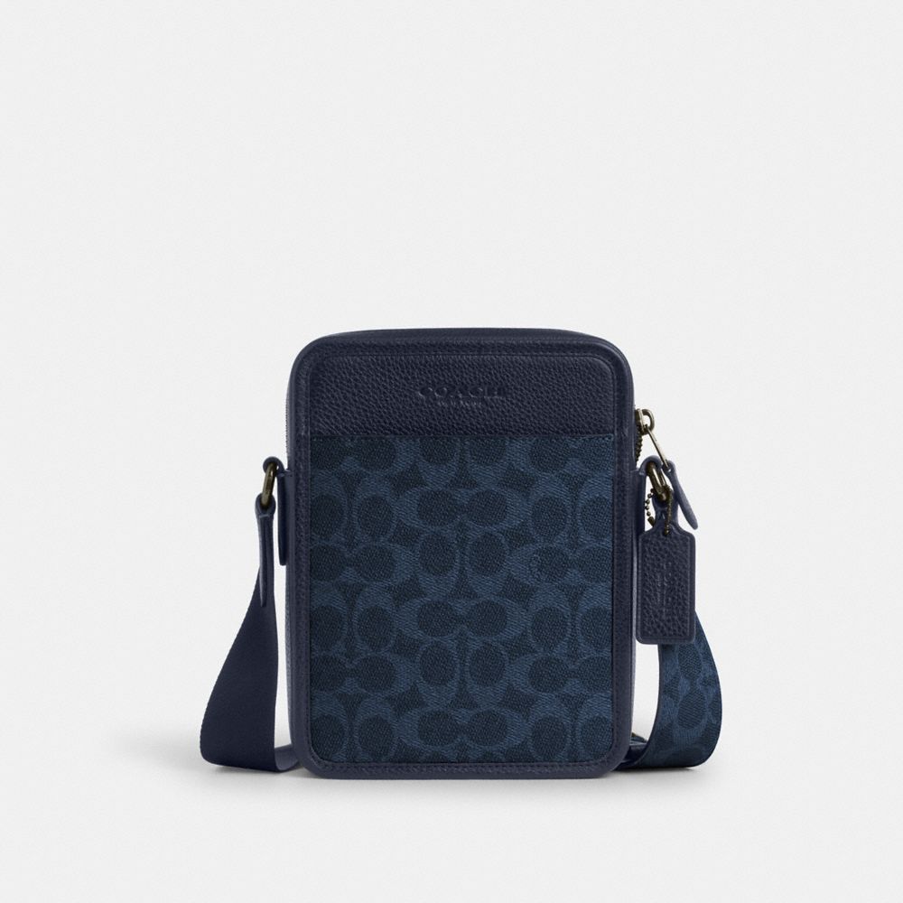 COACH CAT78 Sullivan Crossbody Bag In Signature Canvas GUNMETAL/DENIM/MIDNIGHT NAVY