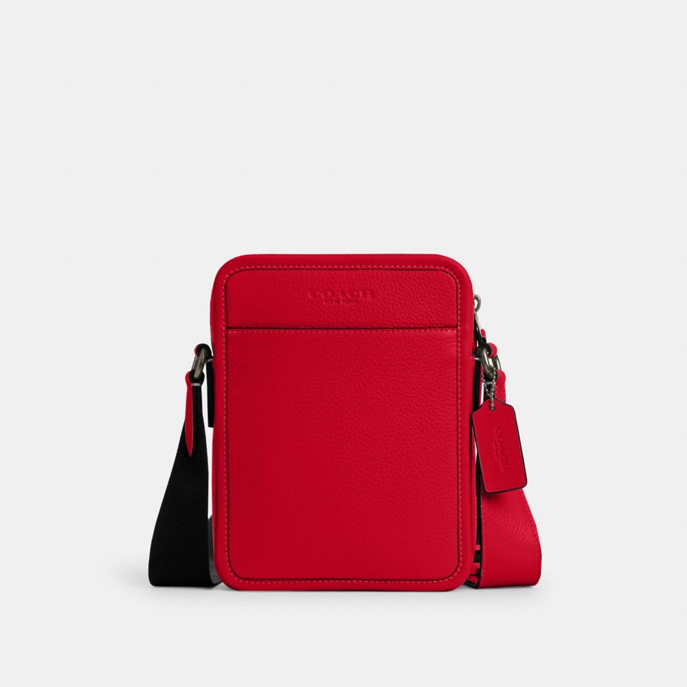 Sullivan Crossbody Bag - CAT81 - Gunmetal/Bold Red